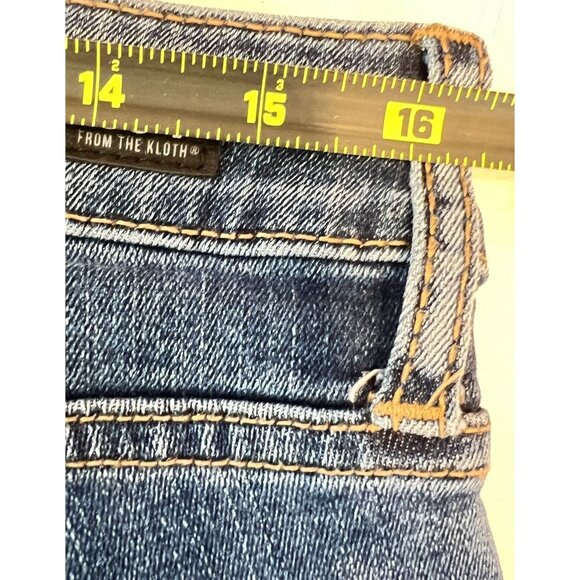 Kut From The Kloth Womens Blue Distressed Skinny Jeans Mid Rise 32X30 - Picture 7 of 7